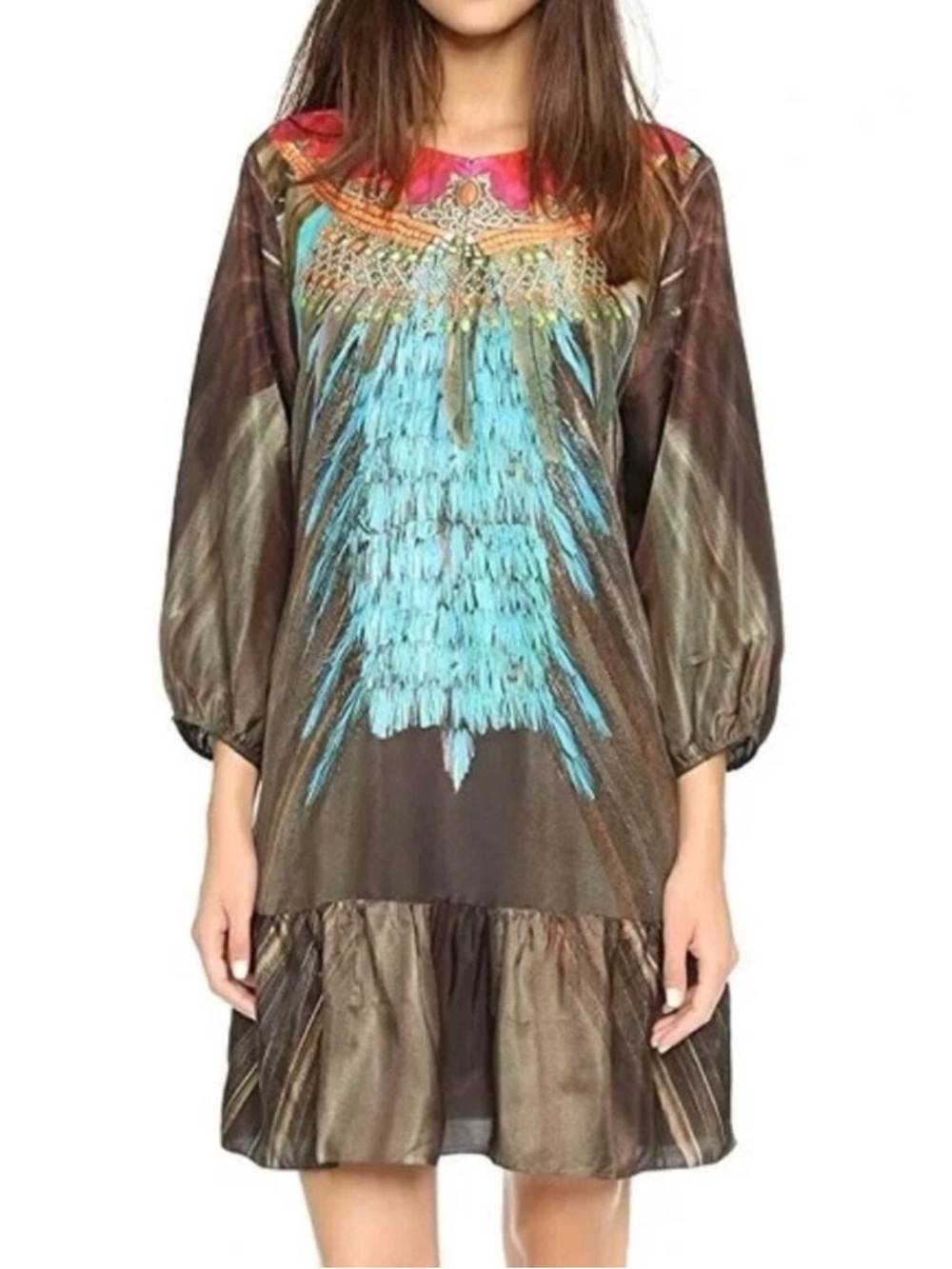 Figure Edie Silk Boho Dress Size XS